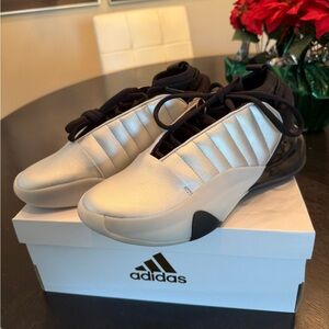 Adidas Metallic Silver and Black Shoes